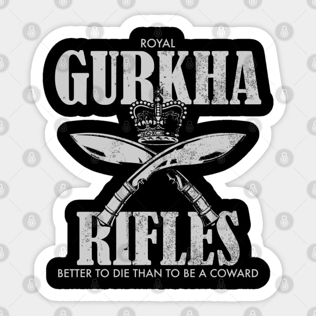 Royal Gurkha Rifles (distressed) Sticker by TCP